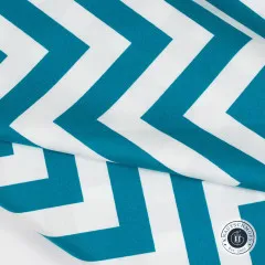 Moda Baumwollstoff Half Moon Modern - Zig Zags Aqua